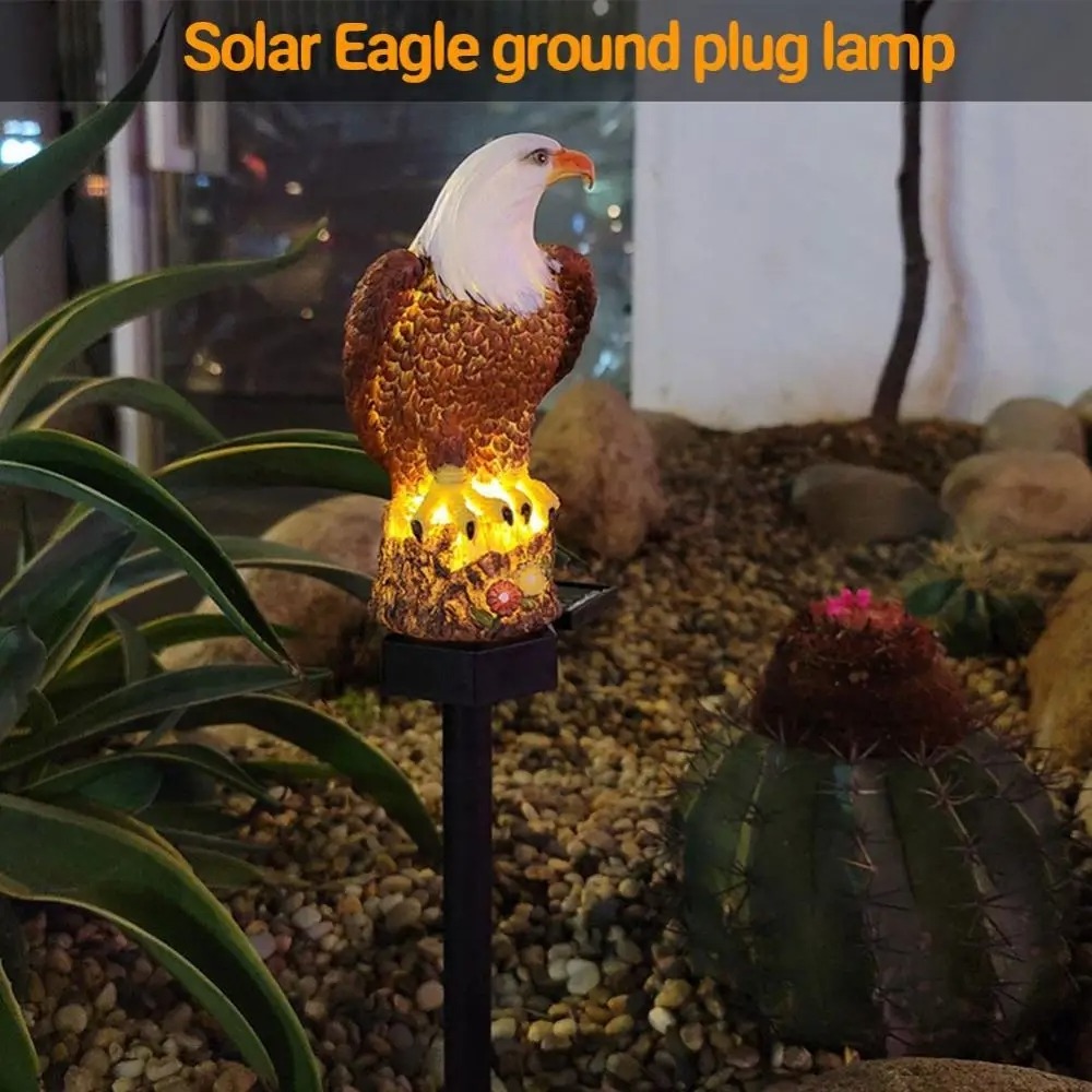 Solar Led Light Outdoor Solar Lights Owl Parrot Panda Waterproof Outdoor Statue Lamp LED Lawn Ground Lamps Garden Decoration