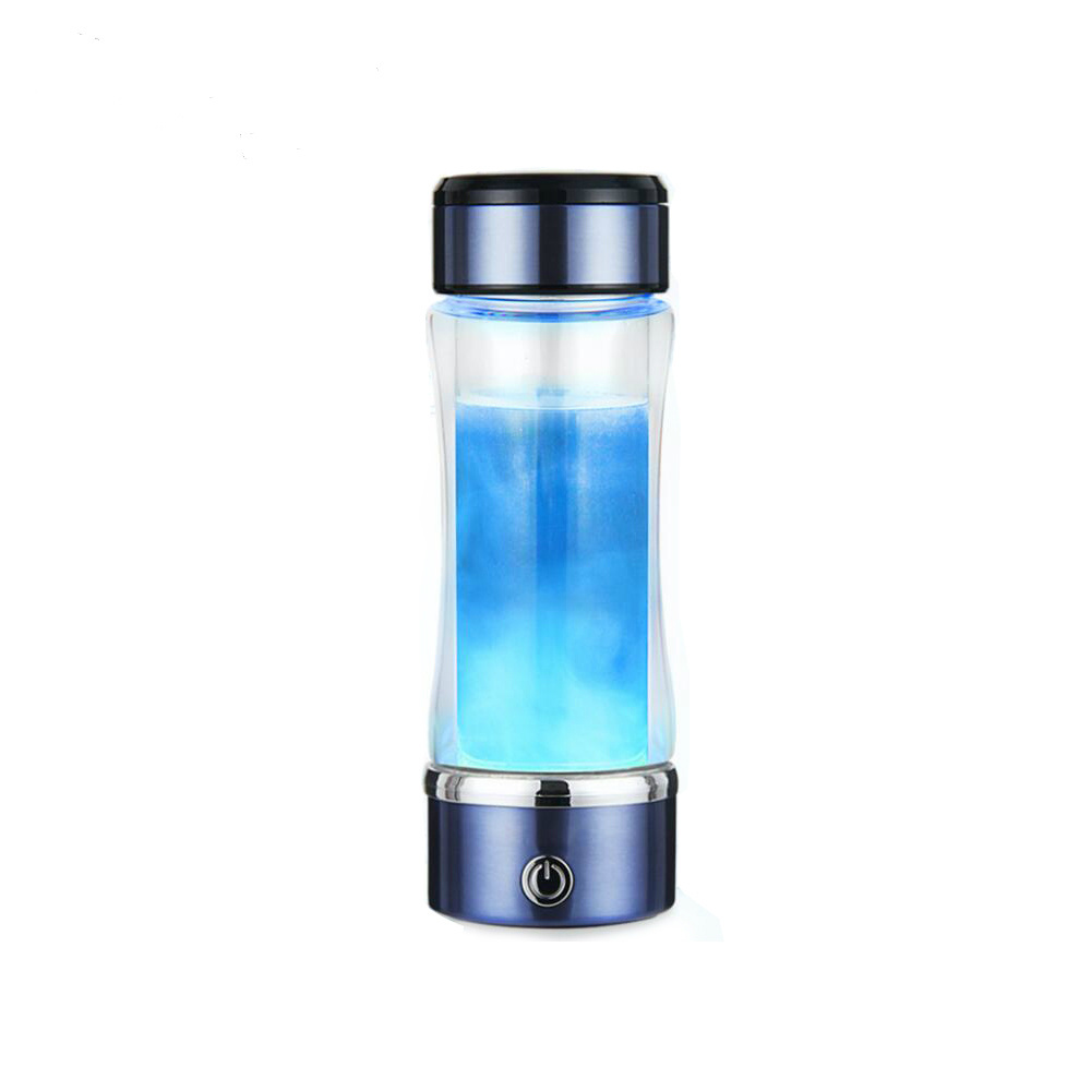 Portable 420 ml rechargeable USB hydrogen rich electrolyzer glass cup ORP hydrogen alkaline H2 water machine