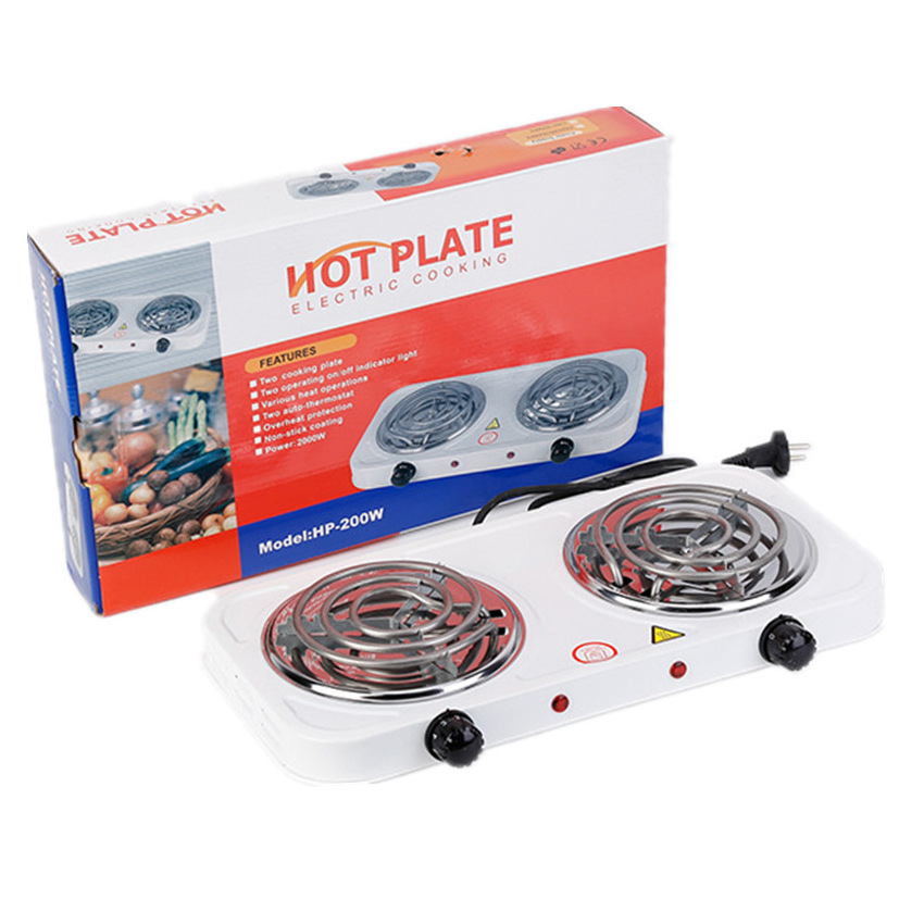 Hot Selling Safety Electric Cooking Portable Electric Dual 2 Burner Hot Plate Cooker Kitchen Cooktop Double Stove