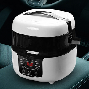 Car Rice Cooker 12V 24V Car Home Dual Use Portable Soup Pot Multicooker Porridge Cooking Machine Truck Food Steamer Heater