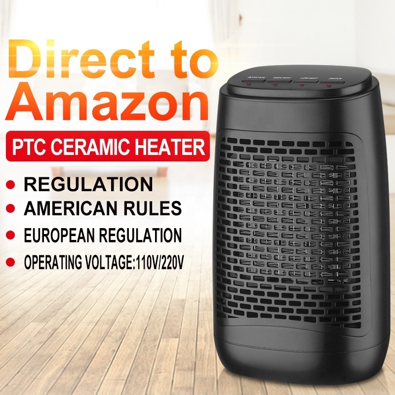 Portable Electric Space Heater 1200W/1500W Adjustable Thermostat Fan Heater For Home Office Bedroom Floor Table Desktop Heater