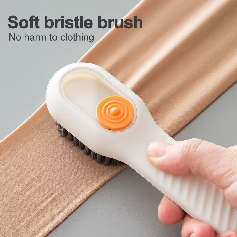 Multifunctional Soft-Bristled Shoe Brush Liquid Brushes Long Handle Brush Automatic Filling Clothes Cleaning Clothing Board Tool