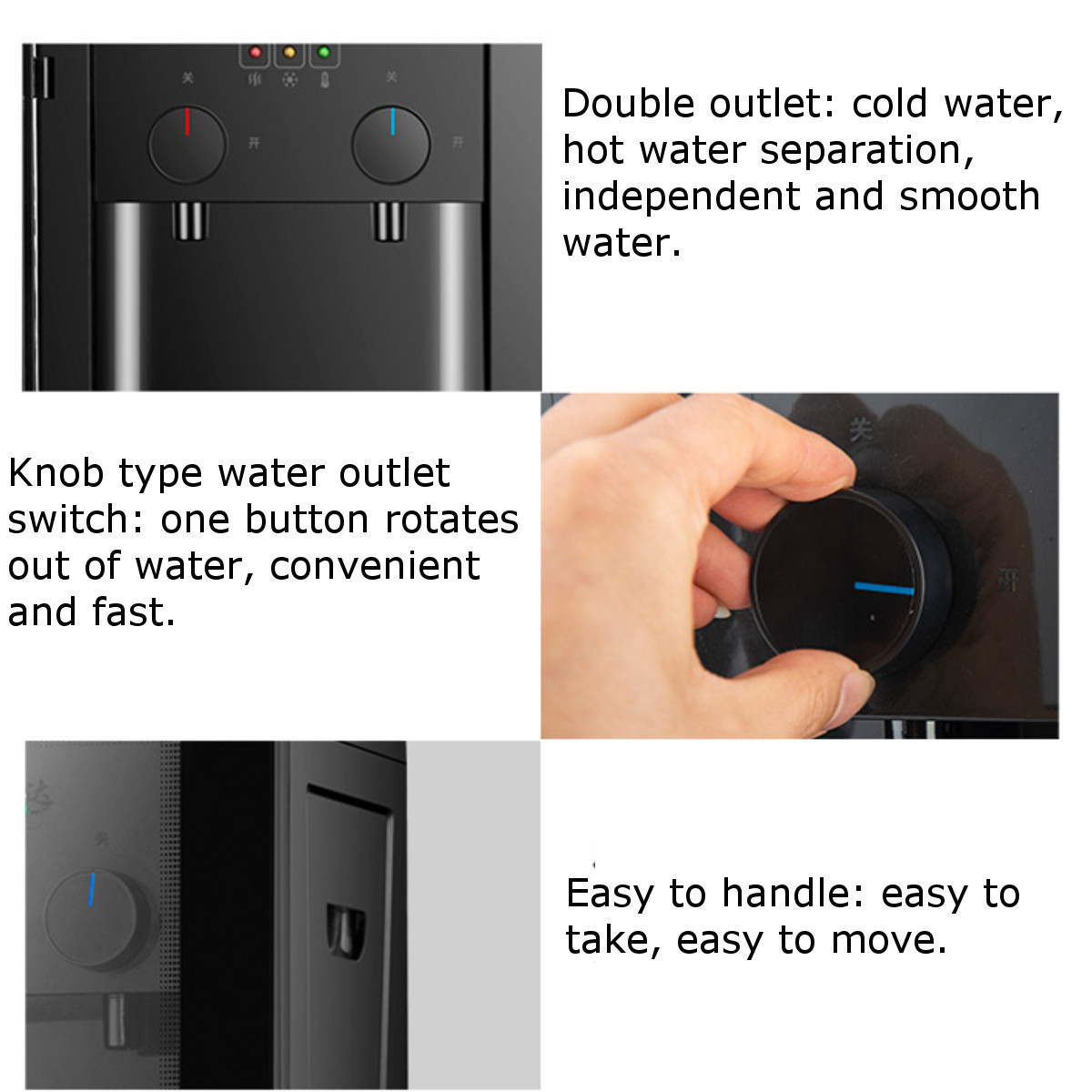 Household and commercial vertical electric water dispenser desktop hot and cold water cooler heater office coffee maker