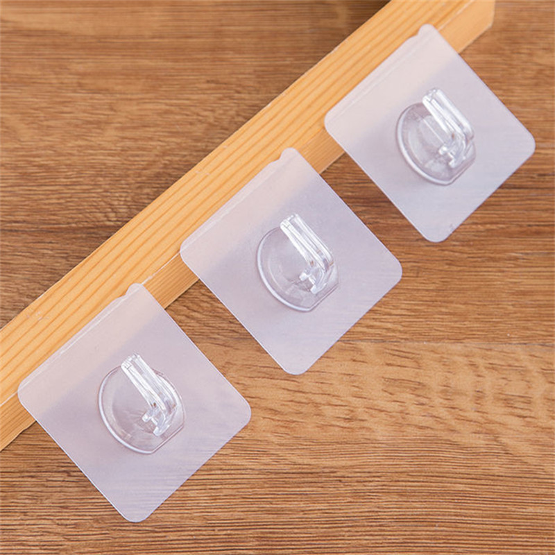 Traceless Hooks Transparent Wall Hook for Coat Key Towel Self Adhesive Door Wall Hanger Kitchen Bathroom Strong Hook