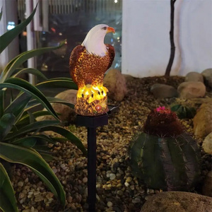 Solar Led Light Outdoor Solar Lights Owl Parrot Panda Waterproof Outdoor Statue Lamp LED Lawn Ground Lamps Garden Decoration