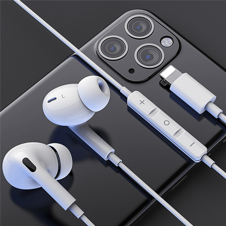 High Quality Noise Cancelling Wired Earphones For iphone Wired Headphones  With Mic