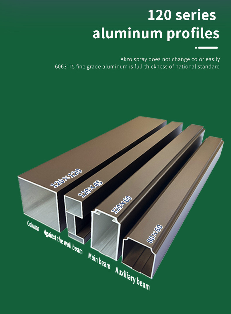 6063T5A fine grade aluminum  Outdoor ree standing glass sunroom  International standard thickness