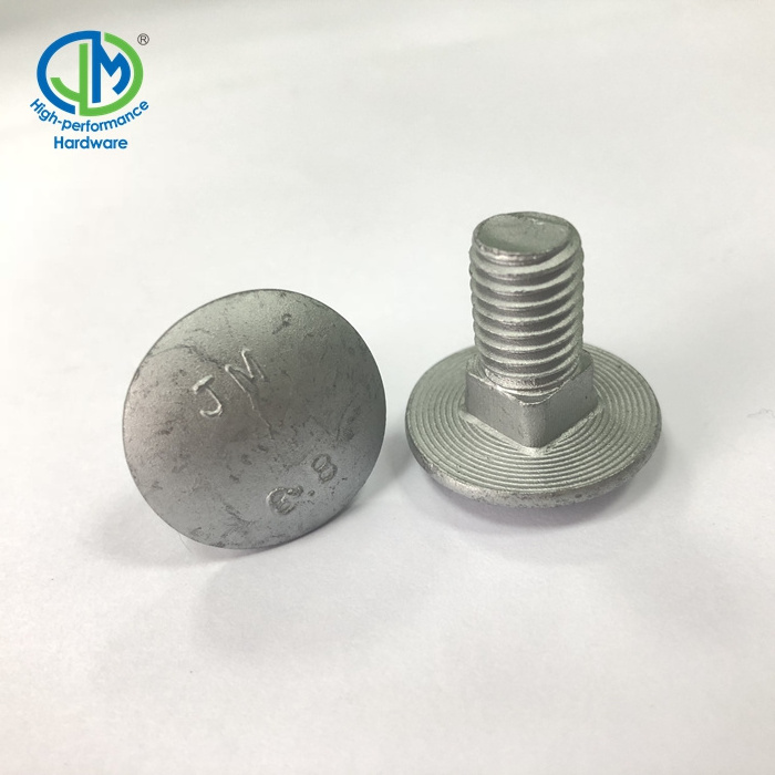 Zinc nickel alloy surface m20 grade 8.8 din 603 carriage bolts