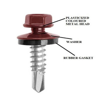 Roofing Screws Hex Sems Screws Oem With Epdm Washer