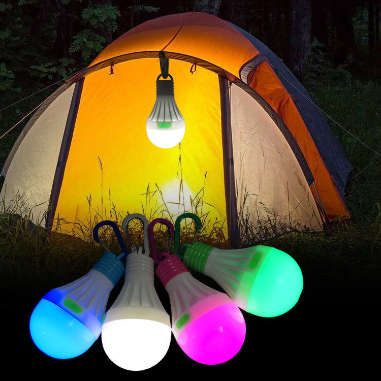 Portable LED Lantern Light Bulb Battery Powered Outdoor Camping Lights for Traveling Camping Hiking