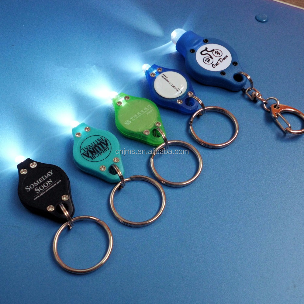 LED diamond shape mini keychain UV Purple Light 395-400nm LED Keychain