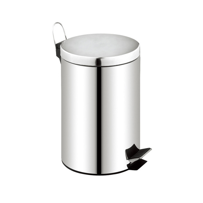 Manufacturer wholesale household foot pedal rubbish bin stainless steel trash can