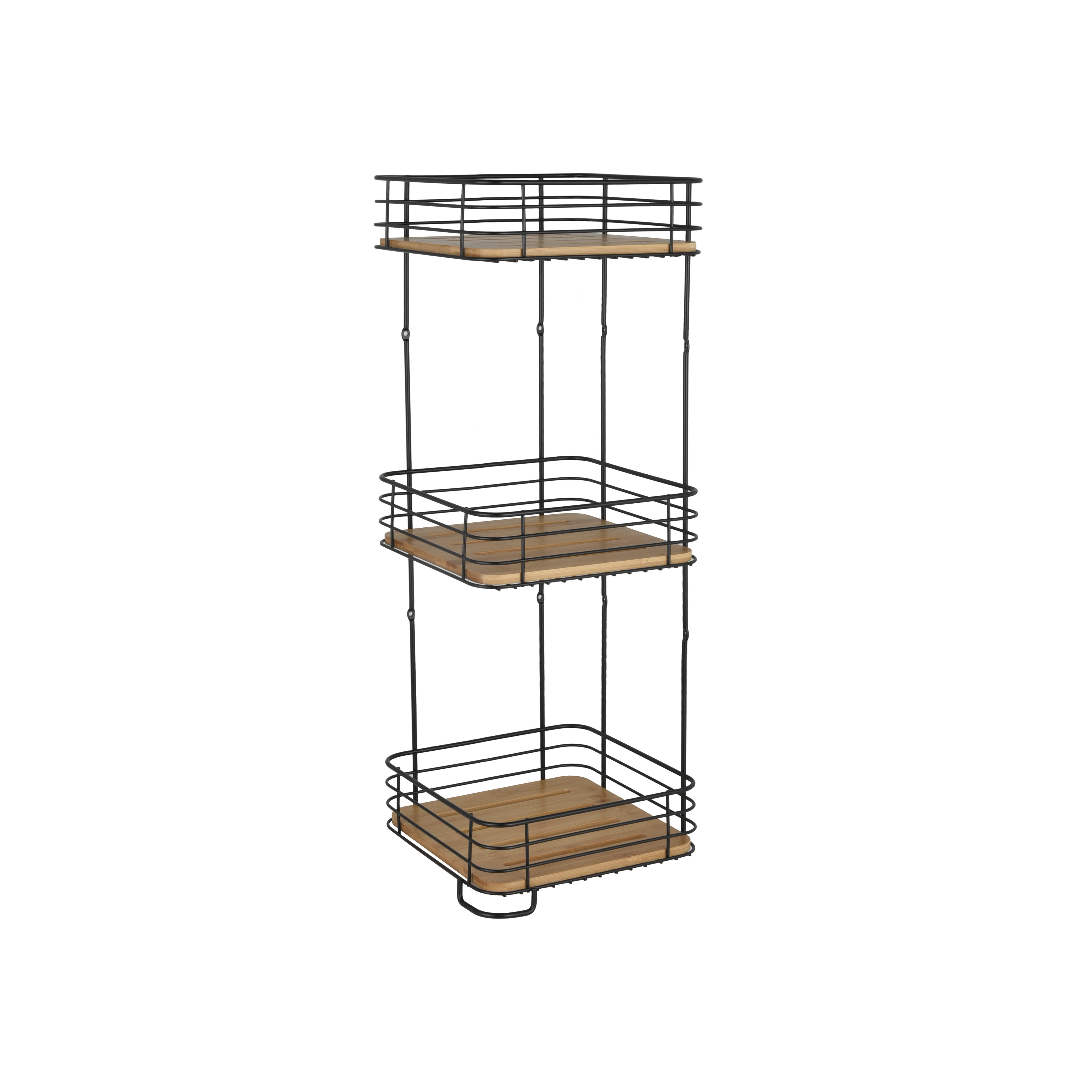 Wholesale Bathroom Storage Organizers bamboo bathroom shower shelf 3 tiers corner shower caddy shower shampoo rack SB034