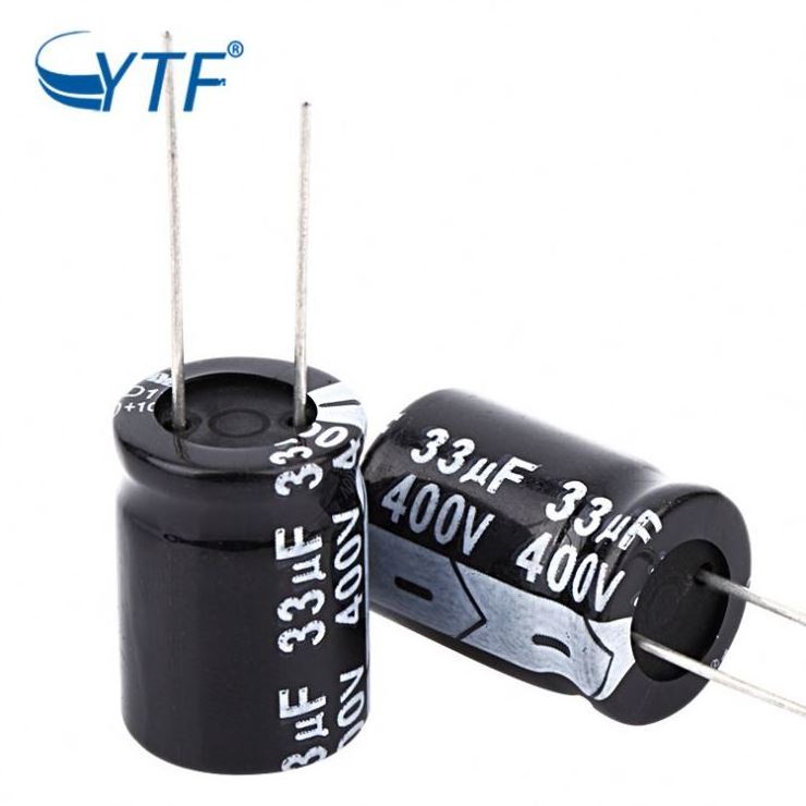 High Reliability Long Life Lamp Low Leakage Electrolytic Capacitors 400V 33uF