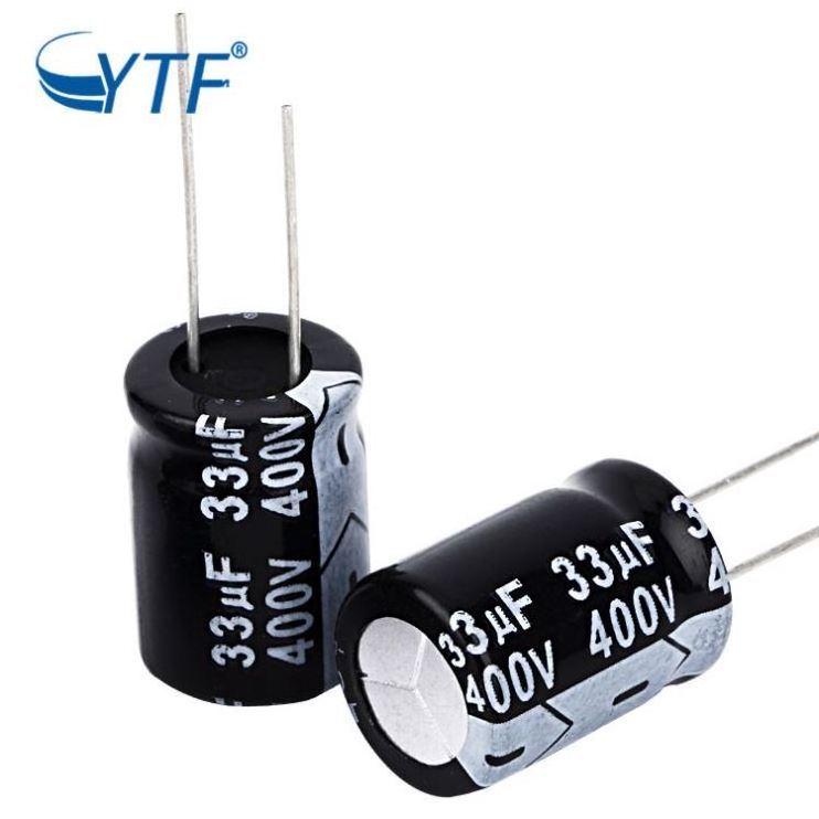 High Reliability Long Life Lamp Low Leakage Electrolytic Capacitors 400V 33uF