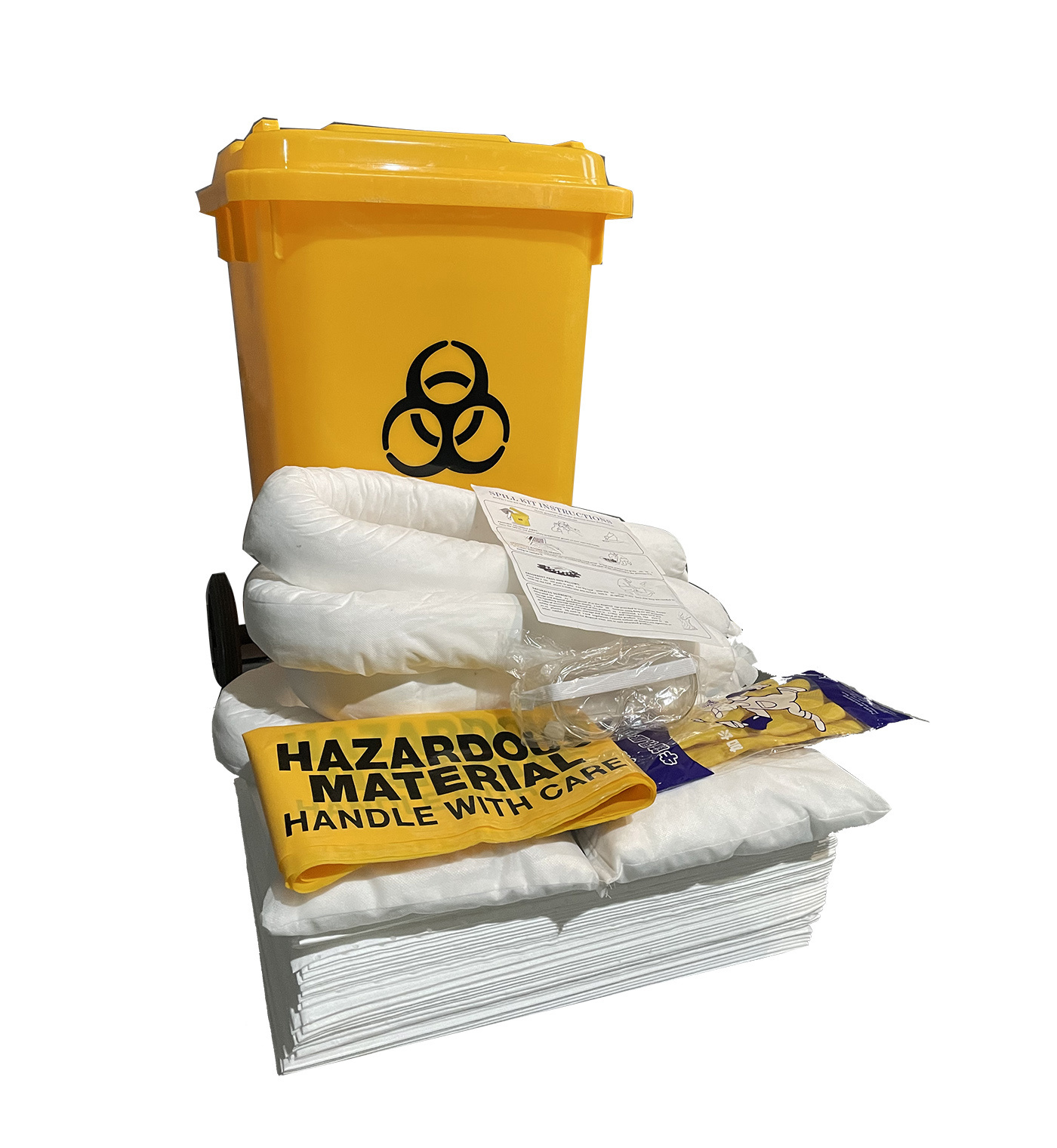 Factory Customizable 25L/30L Yellow Chemical Economy Portable Spill Kit