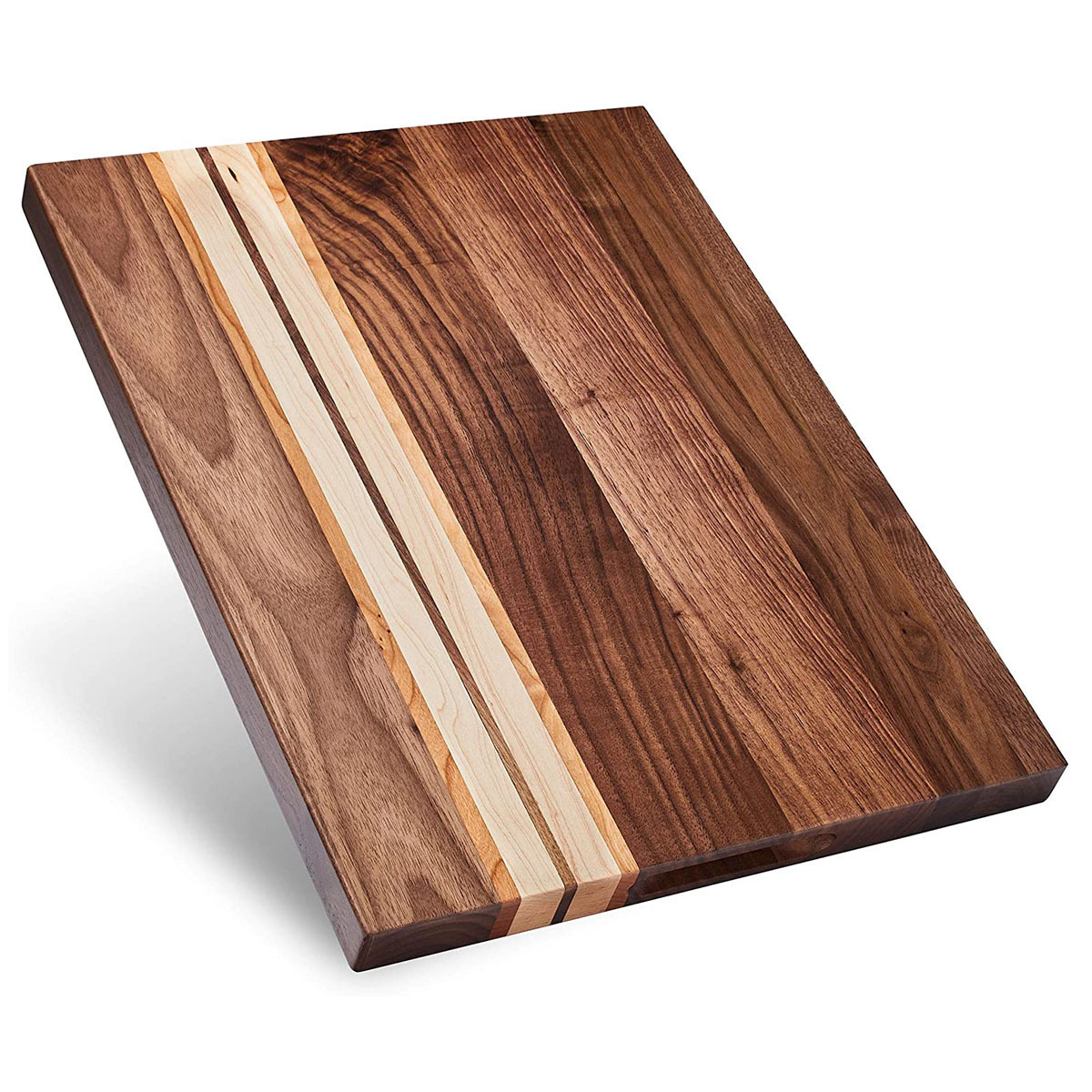 Adorable Design Kitchen Large Handmade Striped Walnut Mix Cherry Maple Beech Wood Cutting Chopping Board