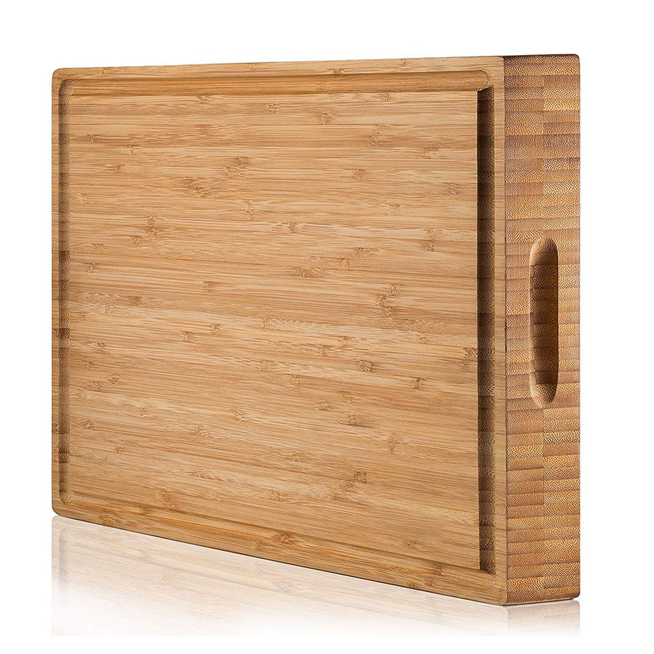 Wholesale Custom Extra Large Organic Natural Thick Bamboo Chopping Cutting Board Butcher Block with Juice Groove