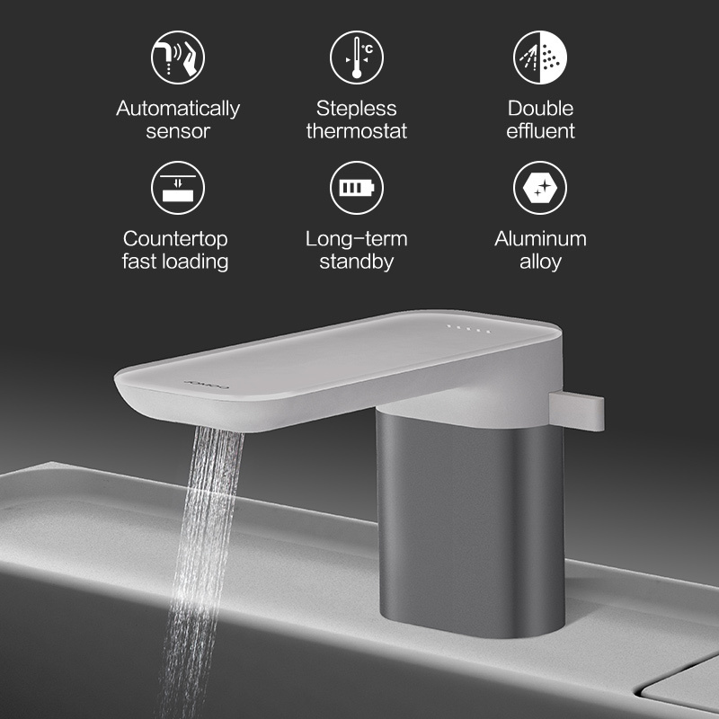 JOMOO Reddot Award Smart Touchless Sensor Basin Faucets Mixer Electronic Auto Sensor Time Delay Touch-free Bathroom Taps