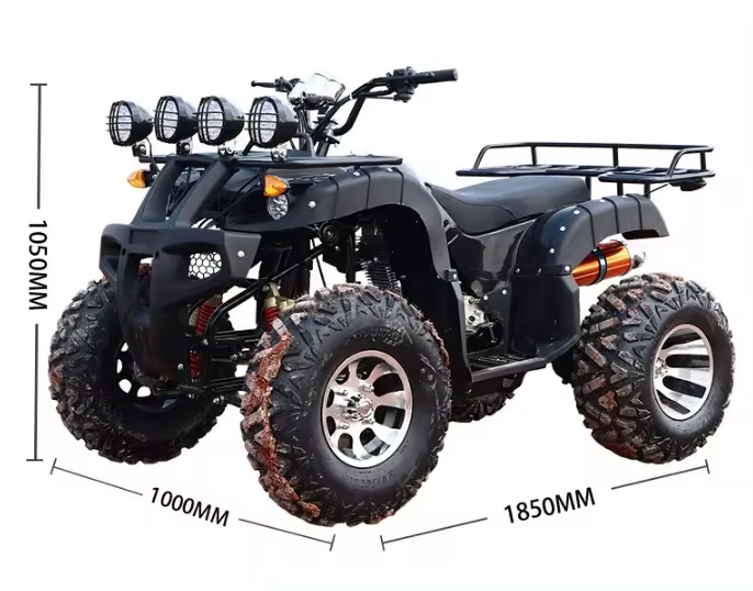 Gas Powered 4 Stroke Automatic Chain Drive Four Wheelers Off Road Quad ATV 125cc For Adults