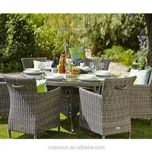 Durable garden cheap dining room furniture outdoor table and chair set Wicker rattan dining set