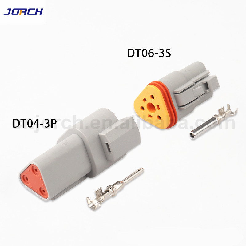 Automotive connector DT Series 2 pin to 3 4 5 6 8 12 pin Waterproof Male Female Deutsch Connector 22-16AWG