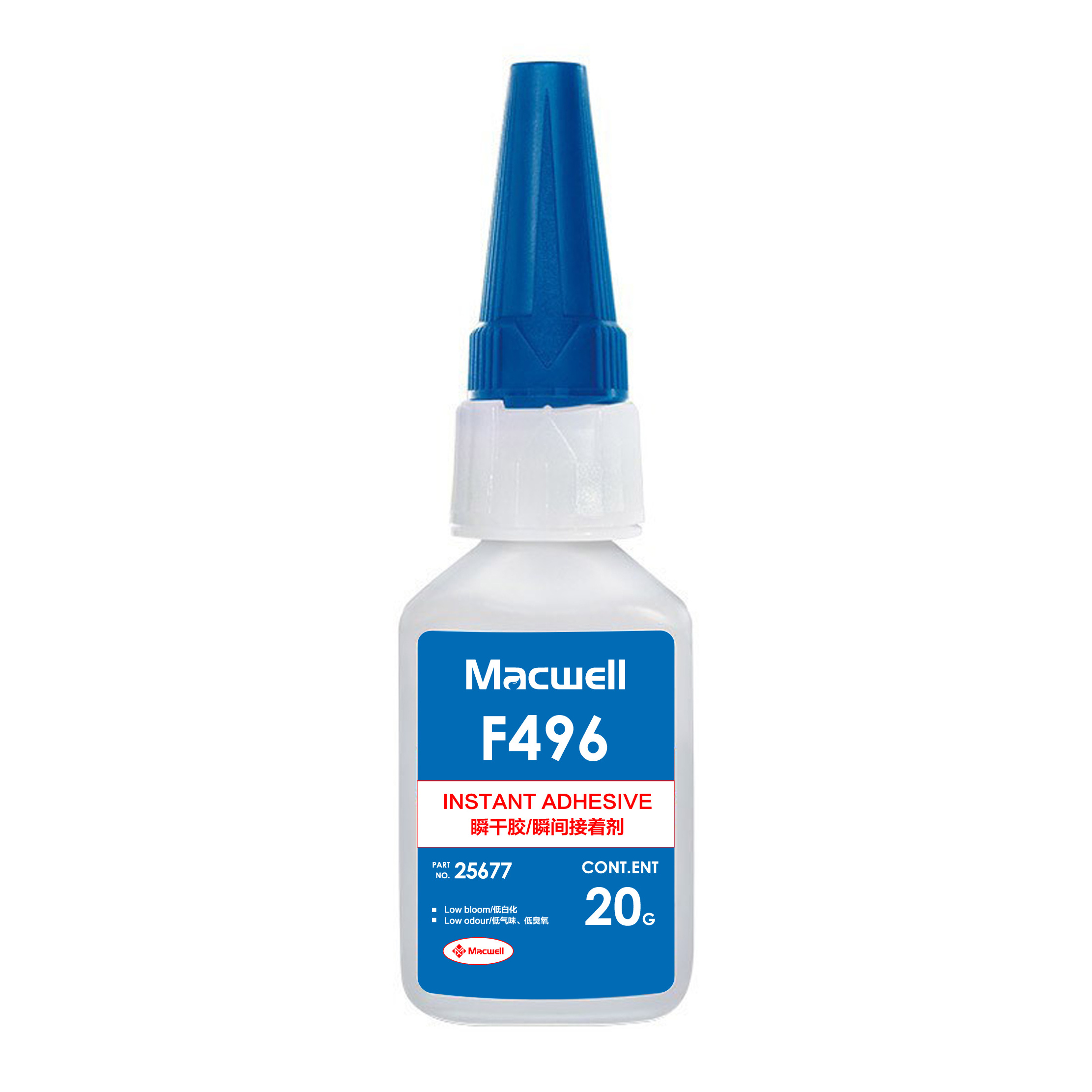 cyanoacrylate F496 instant adhesive 20g/500g Quick-drying glue low bloom low odour White Sealants  adhesive glue