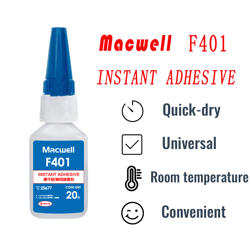 cyanoacrylate F496 instant adhesive 20g/500g Quick-drying glue low bloom low odour White Sealants  adhesive glue