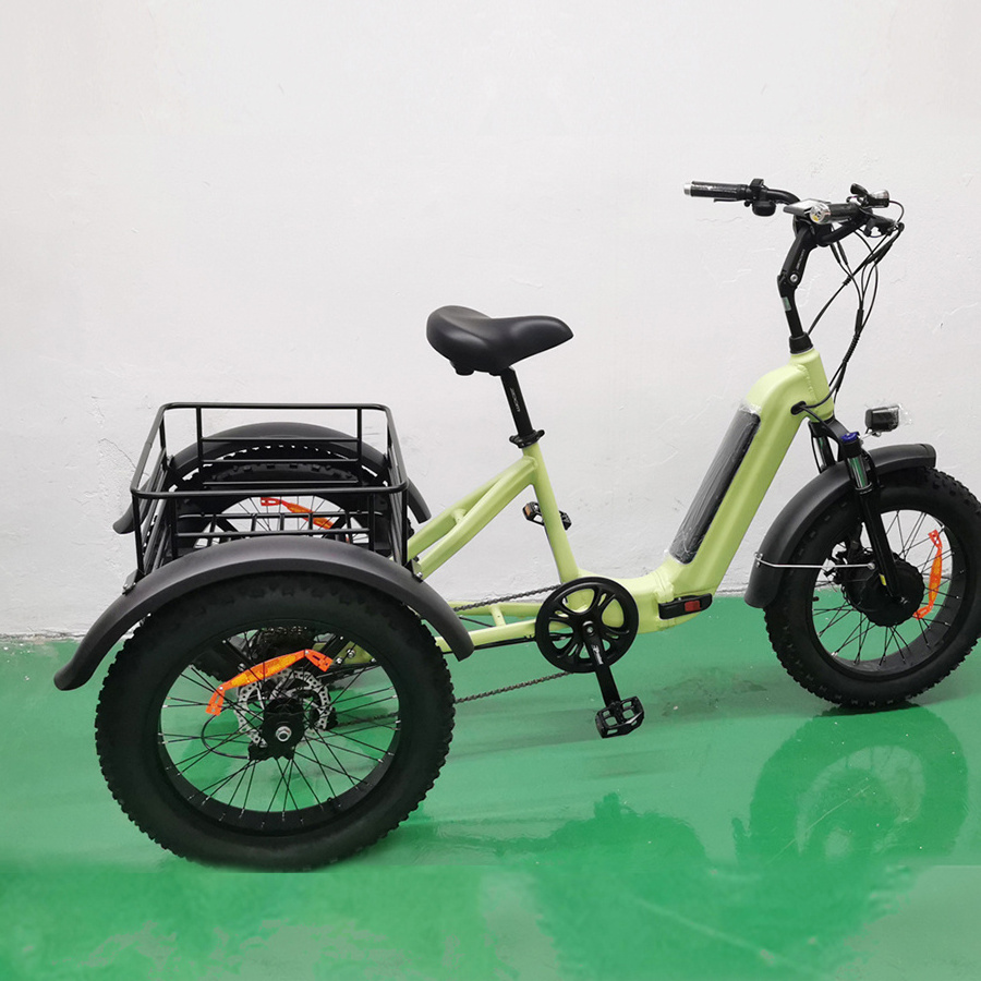 Joyebikes new Popular 3 Wheel Cargo Bike 500w 48v motor fat tyre cart electrical 3 seater high speed  electric tricycles