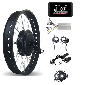 Joyebikes 170/ 190mm Rear brushless hub motor wheel 20'' 24''26" X 4 inch Tyre 48V 1000w electric Fat Snow Bike Conversion kit