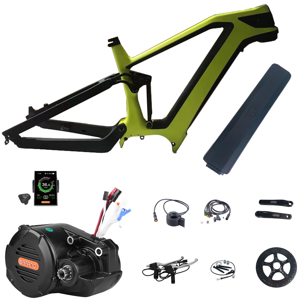 Joyebikes Full Suspension Mountain Bicycle Parts 48v 1000w G510 BaFang Motor Set 29er MTB Electric Bike Carbon Frame