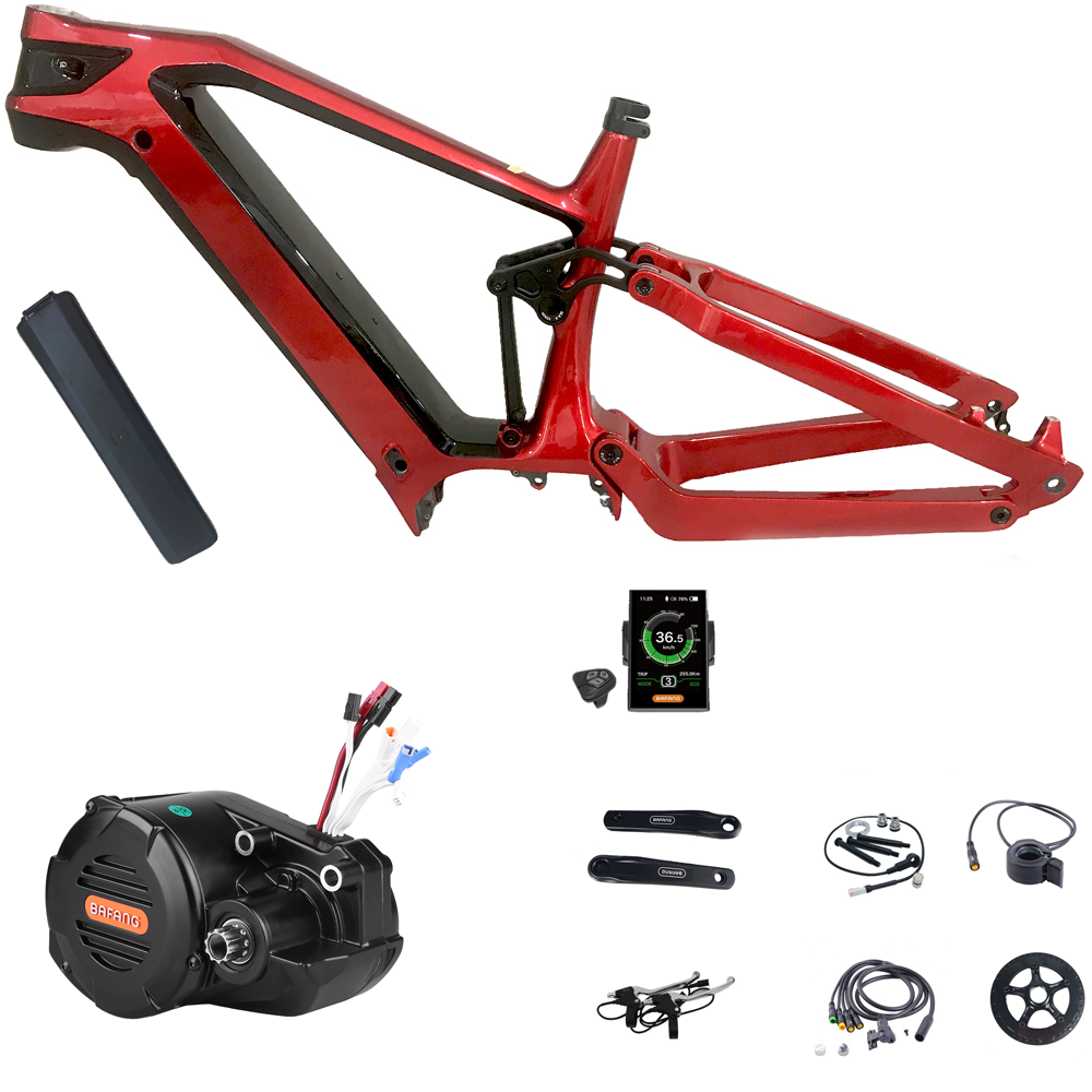 Joyebikes Full Suspension Mountain Bicycle Parts 48v 1000w G510 BaFang Motor Set 29er MTB Electric Bike Carbon Frame