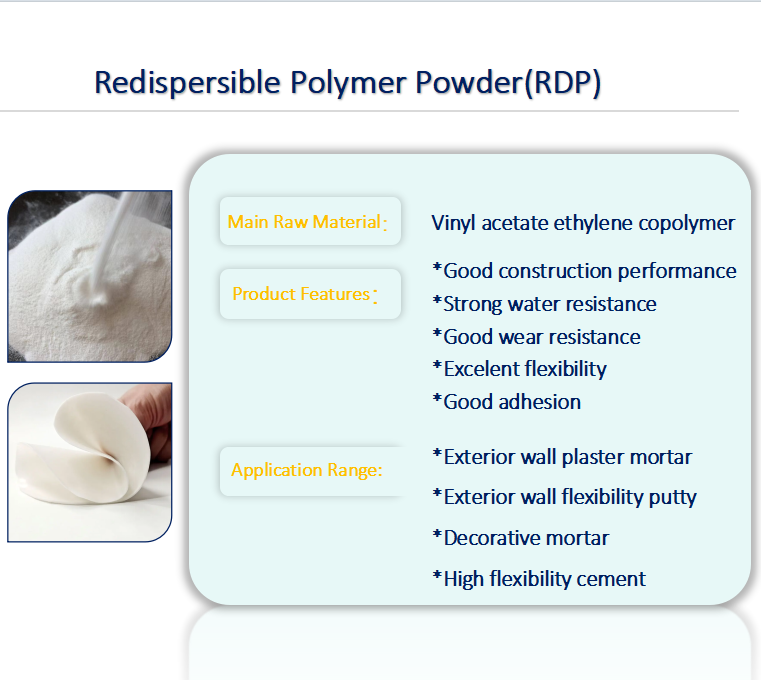 High Flexibility Emulsion Polymer Powder Rdp Vae Construction Grade Building Materials Additives