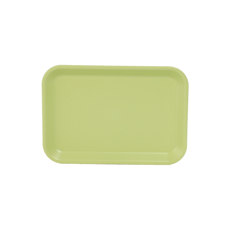 Plastic Rectangular Food Plastic Service Tray Hotel Restaurant Plastic Rpet Serving Tray Fast Food Trays