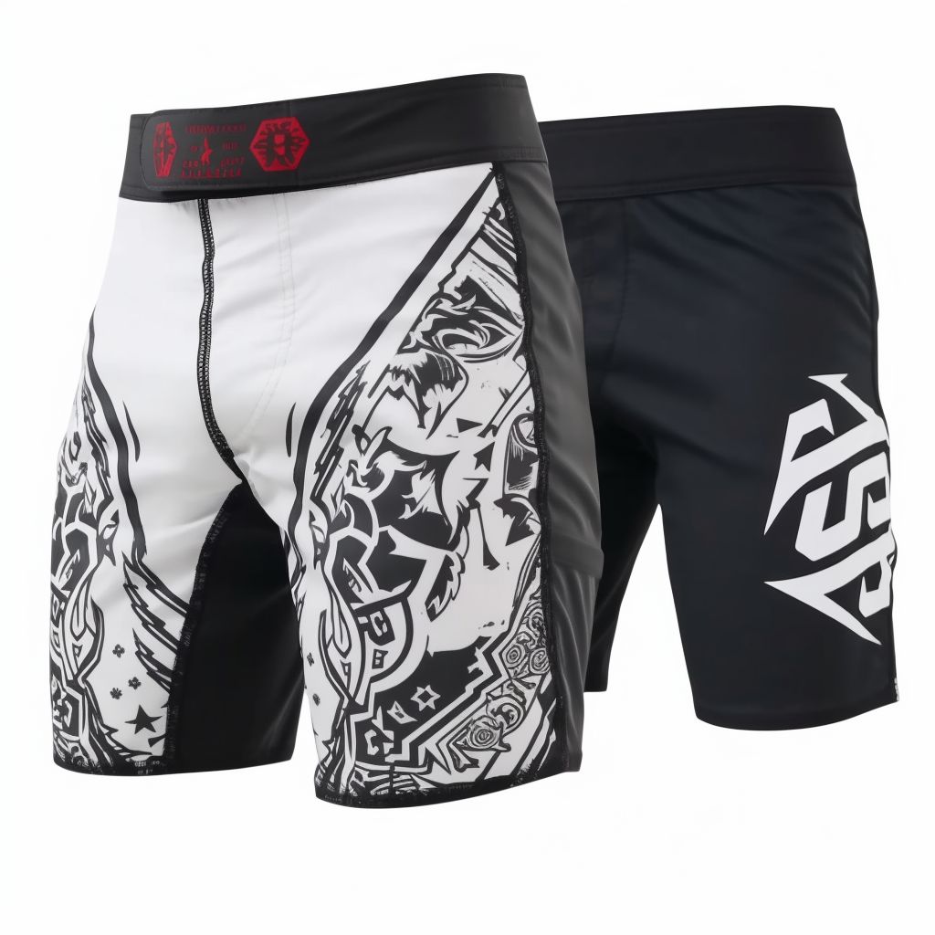 Custom sublimation print bjj jiu jitsu grappling ufc clothes mens mma shorts