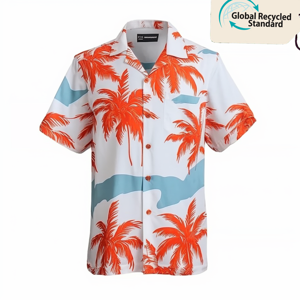 Custom men's short sleeve Hawaiian shirt cotton casual rayon shirts summer Aloha man beach collared button down shirts men