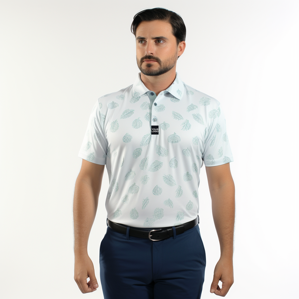 Polo T-Shirt Custom Logo Men 92 Polyester 8 Spandex Printed School Uniforms Golf White Polos collared shirts golf wear t shirt