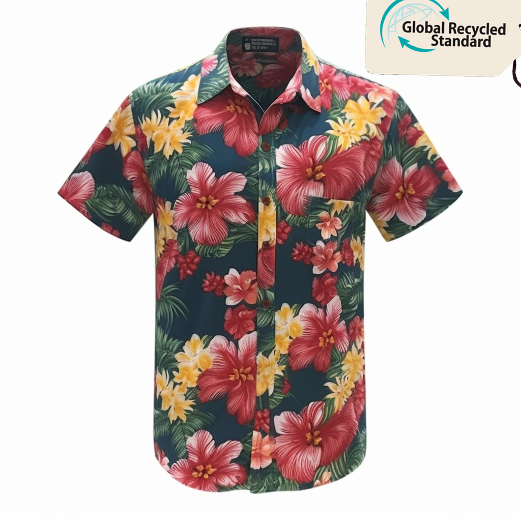 Custom men's short sleeve Hawaiian shirt cotton casual rayon shirts summer Aloha man beach collared button down shirts men