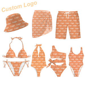 Swimwear Bikini Manufacturing Custom Bikini One Two Pieces Swimsuit Bucket Fishing Hat bathing suits for women custom logo