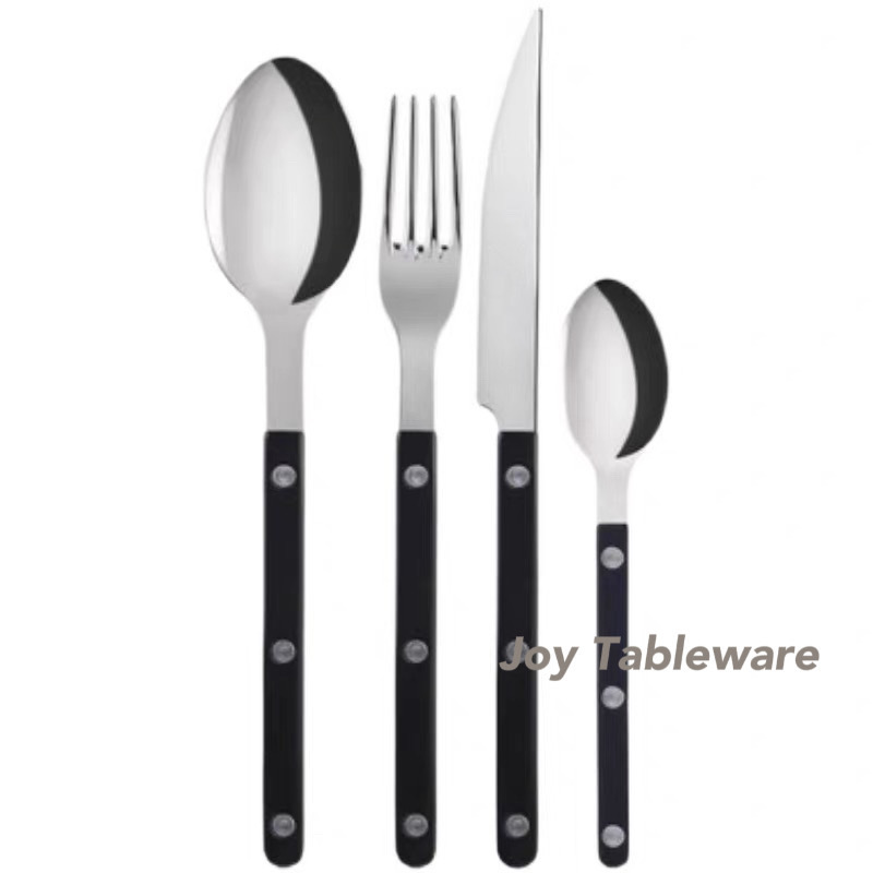 New Design Christmas Stainless Steel Cutlery Set With Colorful Handle