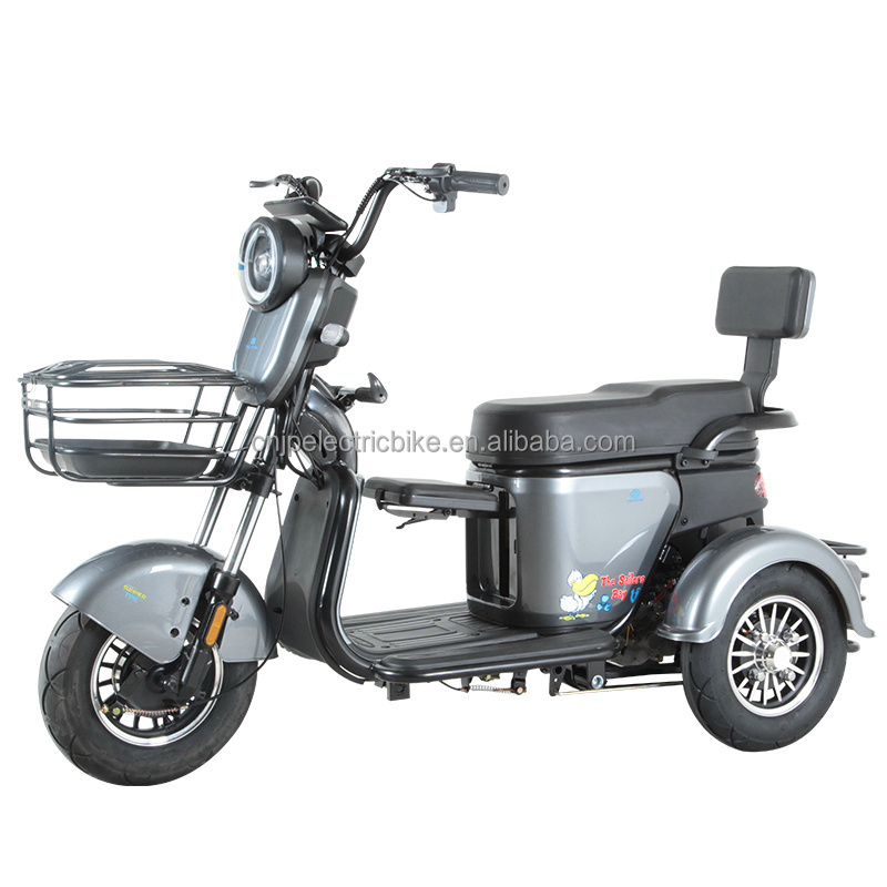 3 wheel Adult Tricycle 60V 600W Three Wheel Electric Rickshaw Tuk Tuk bicycle