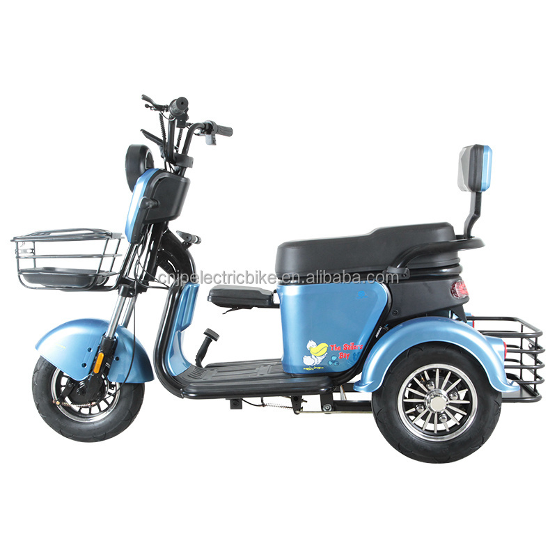 3 wheel Adult Tricycle 60V 600W Three Wheel Electric Rickshaw Tuk Tuk bicycle