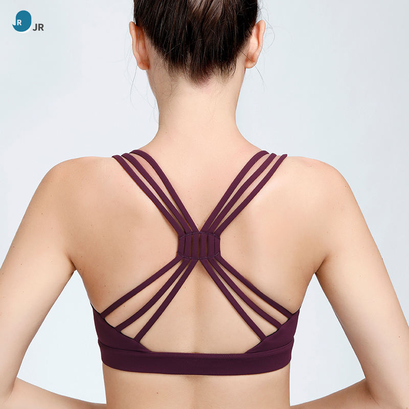 2024 Fitness Ladies Girls Running Gym Yoga Bra Tops Custom Logo Crane Exercise Workout Women Sports Bra For Women