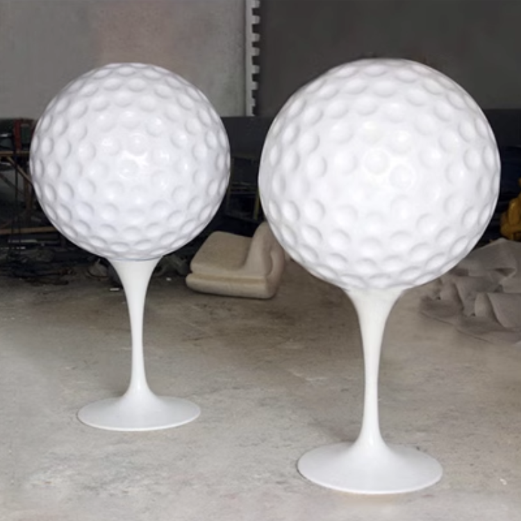 Factory Customized Outdoor Decoration Giant Fiberglass Decorative Golf Sculpture Resin Statue Fiberglass Golf Sculpture