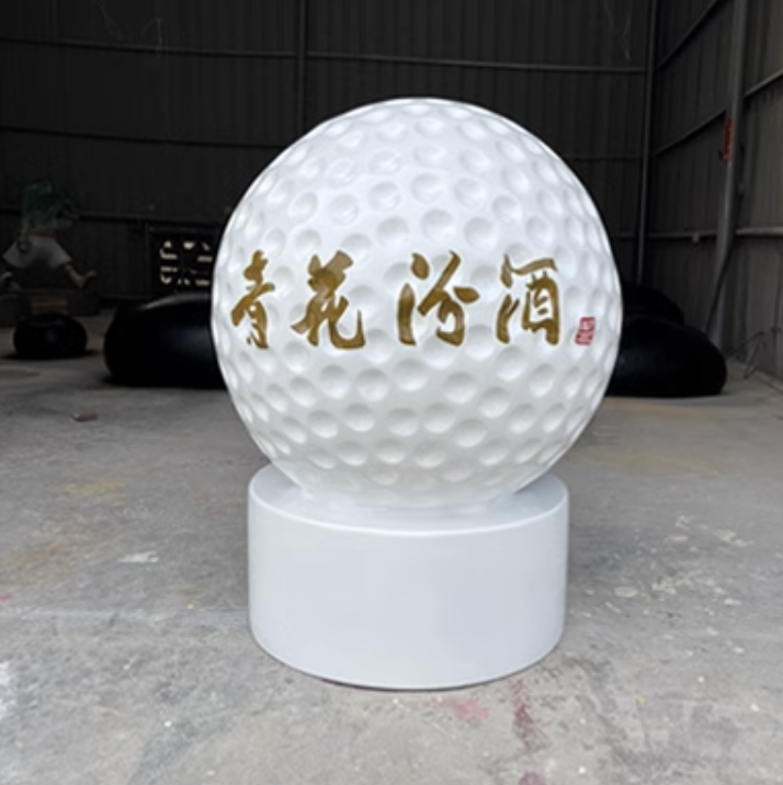 Factory Customized Outdoor Decoration Giant Fiberglass Decorative Golf Sculpture Resin Statue Fiberglass Golf Sculpture