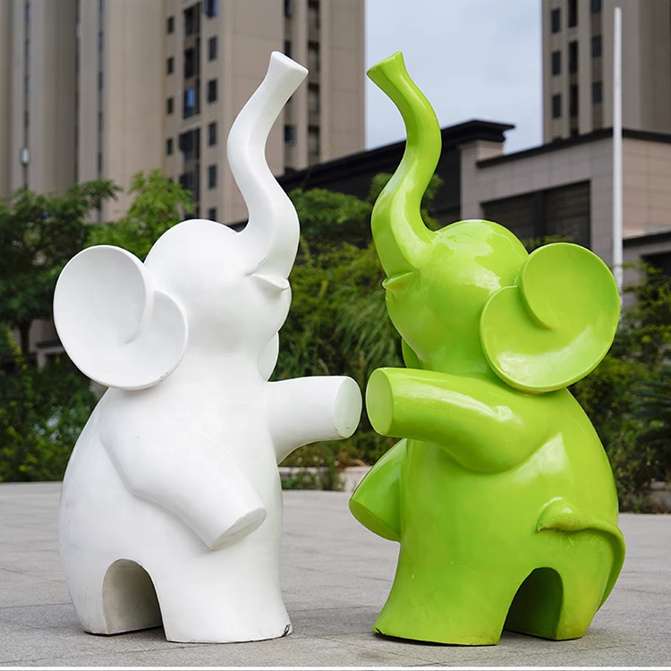 Garden model resin animal sculpture fiberglass cartoon elephant statue