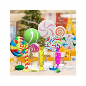 Outdoor Sculpture Ice Cream Big Donut Candy Decorations For Shopping Mall Decoration