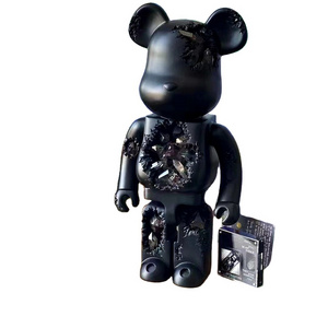 Violent Bear Bearbrick 1000% Damaged Crystal Building Blocks Bear Doll Handmade Trendy Ornament Sculpture