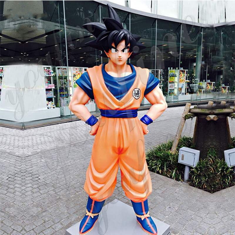 Customized Life Size Goku Fiberglass Japanese Anime Resin Dragon Ball Goku Kakarotto Statue For Collection Gift