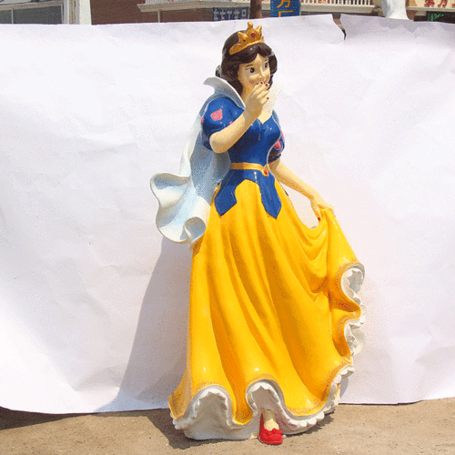 Life size fiberglass for garden decoration mall Snow White and the Seven Dwarfs sculpture